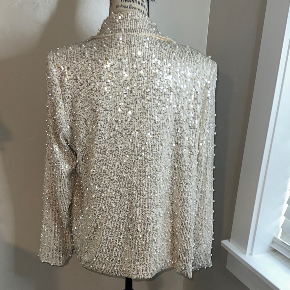 Shimmering Sequin & Pearl Blazer - Picture 6 of 10